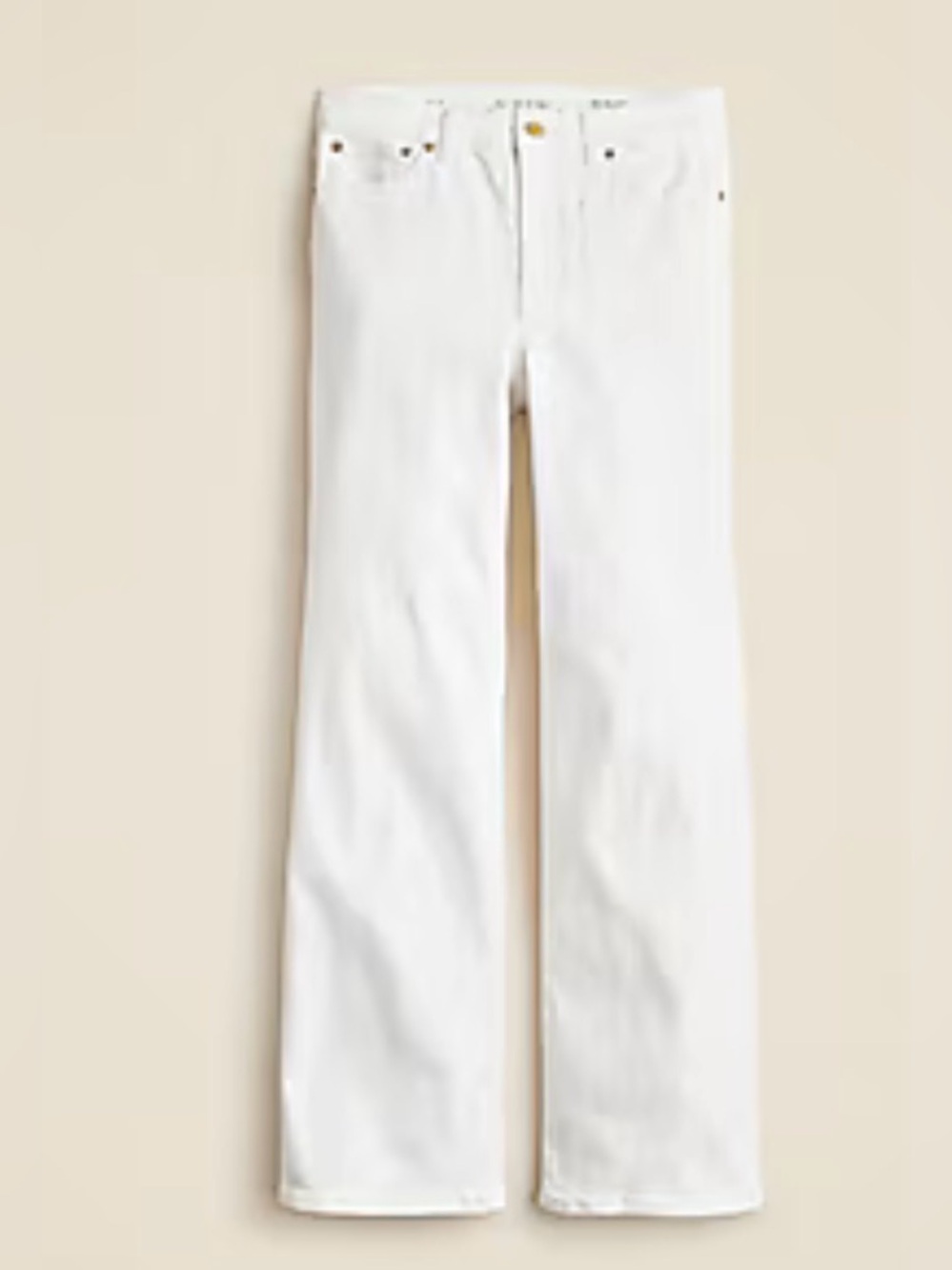 Women's White High-Rise kick-out Jeans J.crew